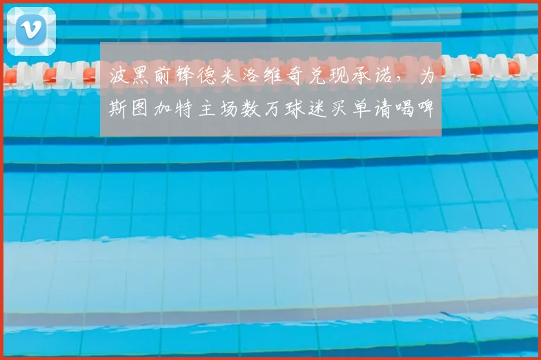 波黑前锋德米洛维奇兑现承诺,为斯图加特主场数万球迷买单请喝啤酒引发热议