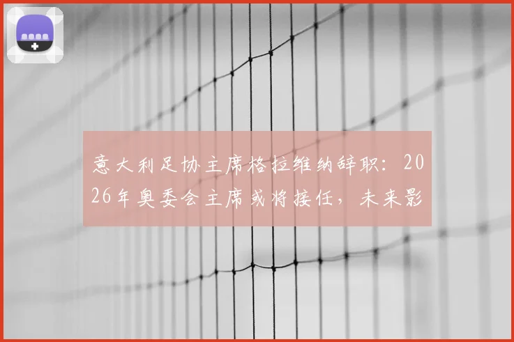 意大利足协主席格拉维纳辞职:2026年奥委会主席或将接任,未来影响几何?